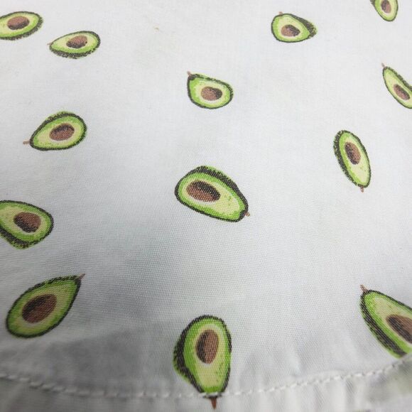 BONOBOS Avocado Novelty Print Slim Fit Casual Short Sleeve Button Down Shirt Y2k - Picture 5 of 8